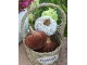 Hnědá textilní dekorace dýně Pumpkin S - Ø 9*8 cm Clayre & Eef