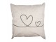 Béžovo-zelený povlak na polštář se srdíčky Hearts Love - 45*45cm Clayre & Eef