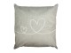 Béžovo-zelený povlak na polštář se srdíčky Hearts Love - 45*45cm Clayre & Eef