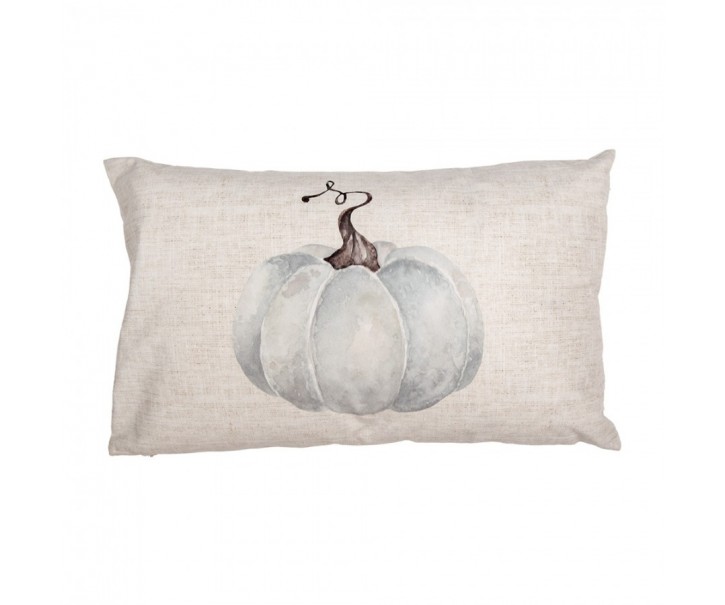 Béžovo-šedý povlak na polštář s dýní Country Style Pumpkin - 30*50 cm Clayre & Eef