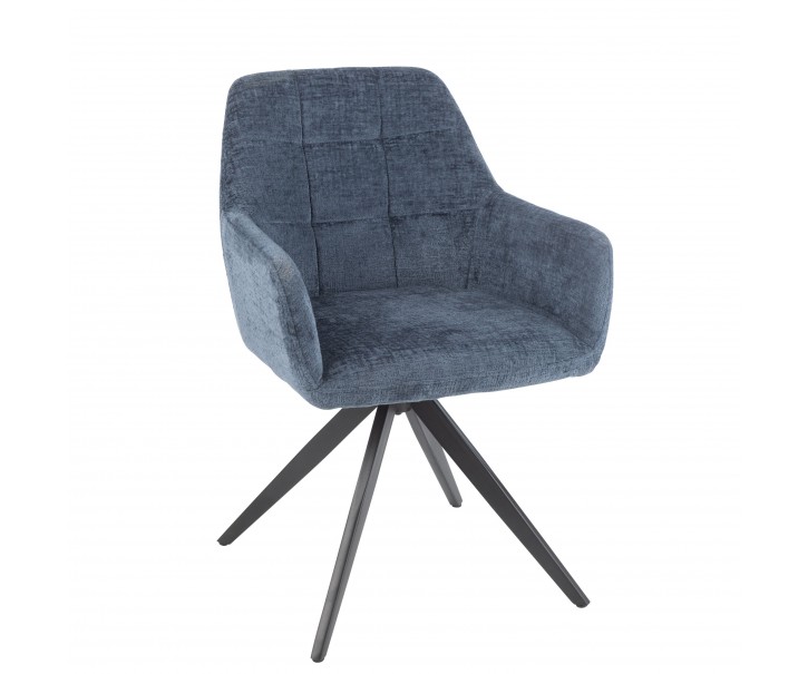 Modrá jídelní židle Louna - 56*58*85 cm J-Line by Jolipa