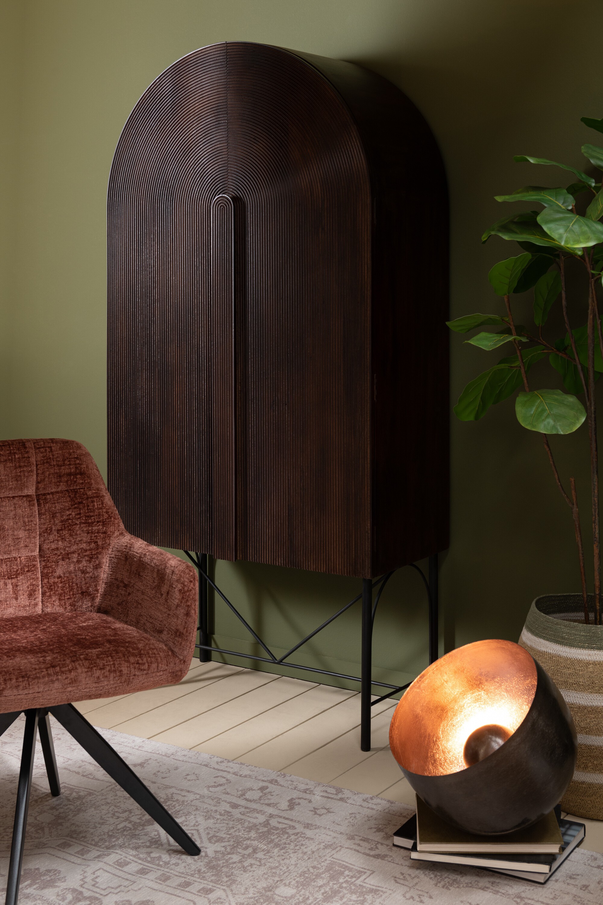 Hnědá jídelní židle Louna - 56*58*85 cm J-Line by Jolipa Hnědá jídelní židle Louna - 56*58*85 cm J-Line by Jolipa