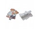 Set 6ks malý dřevěný kolíček s medvídky - 4*1*5 cm Clayre & Eef