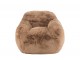 Taupe plyšové křeslo Cuttie - 98*99*75 cm J-Line by Jolipa