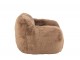 Taupe plyšové křeslo Cuttie - 98*99*75 cm J-Line by Jolipa