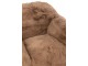 Taupe plyšové křeslo Cuttie - 98*99*75 cm J-Line by Jolipa