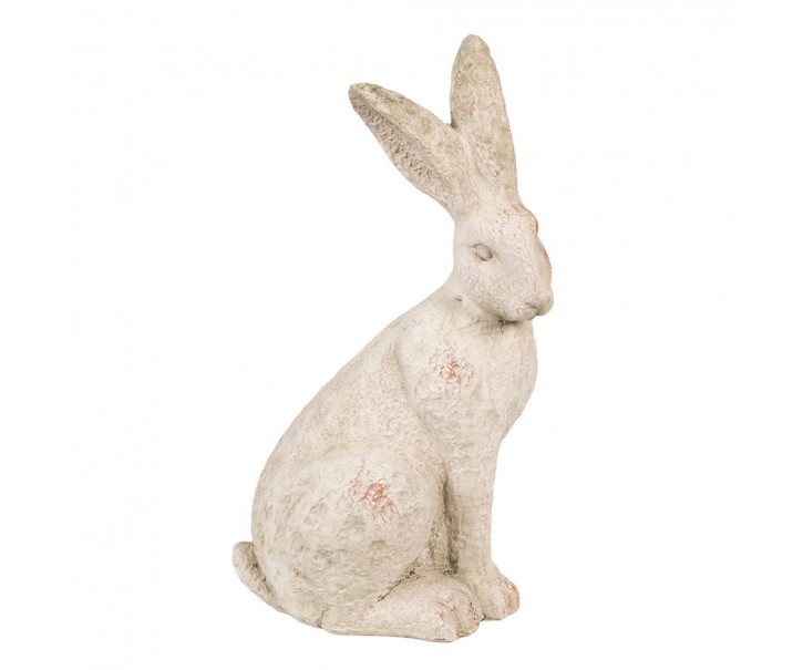 Béžová antik dekorační figurka králík Rabbit - 19*15*35 cm Clayre & Eef