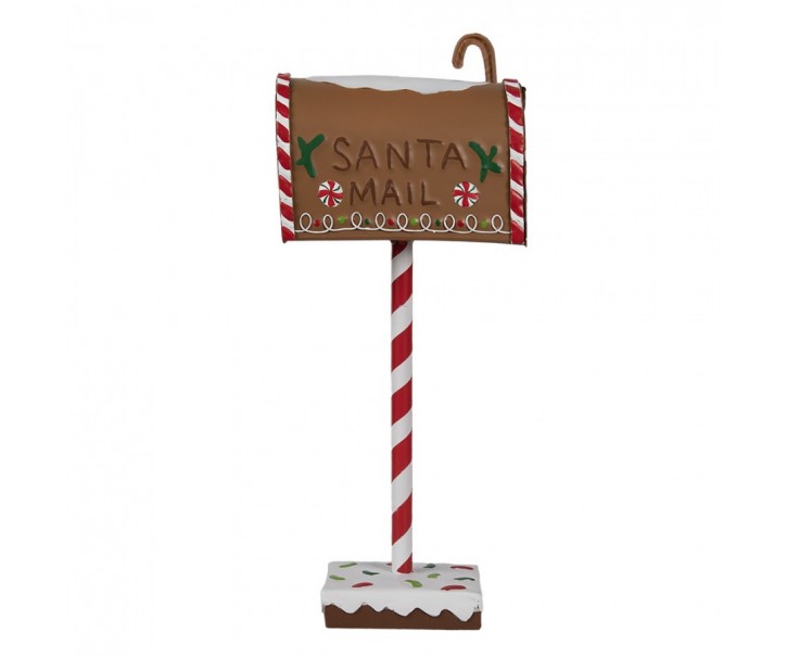 Hnědá kovová dekorace schránky Santa - 14*8*37 cm Clayre & Eef