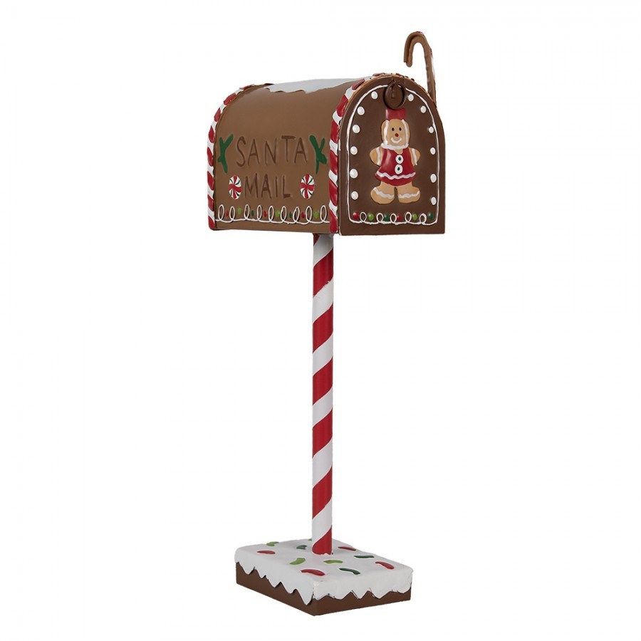 Hnědá kovová dekorace schránky Santa - 14*8*37 cm Clayre & Eef Hnědá kovová dekorace schránky Santa - 14*8*37 cm Clayre & Eef