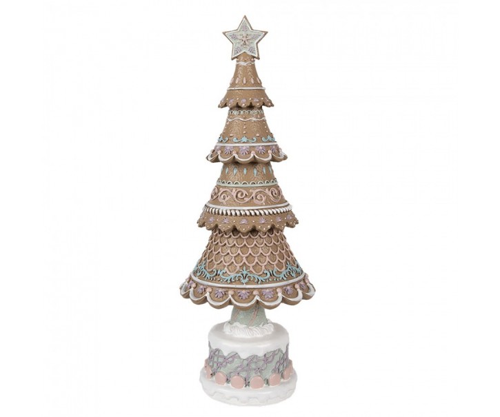 Dekorace vánoční perníkový stromek Gingerbread Tree - Ø 16*42 cm Clayre & Eef