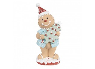 Vánoční perníček se stromečkem Gingerbread Man Pastello - 11*8*25 cm
