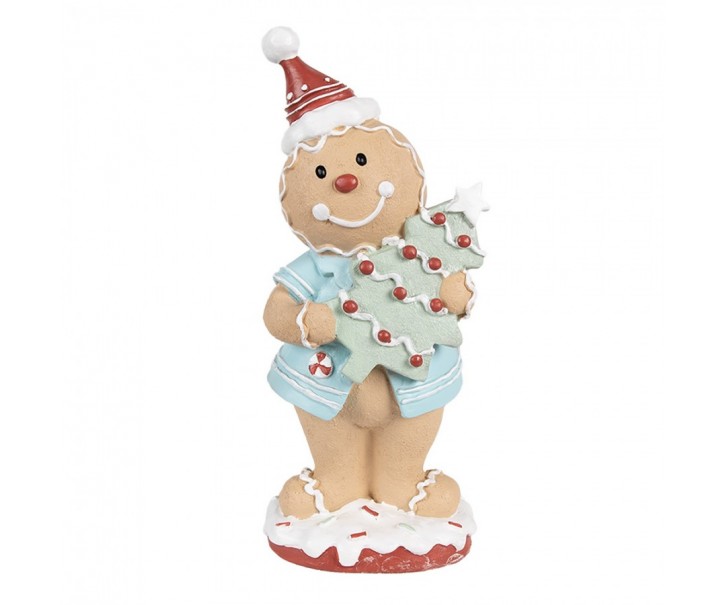 Vánoční dekorace perníček se stromečkem Gingerbread Man - 11*8*25 cm Clayre & Eef