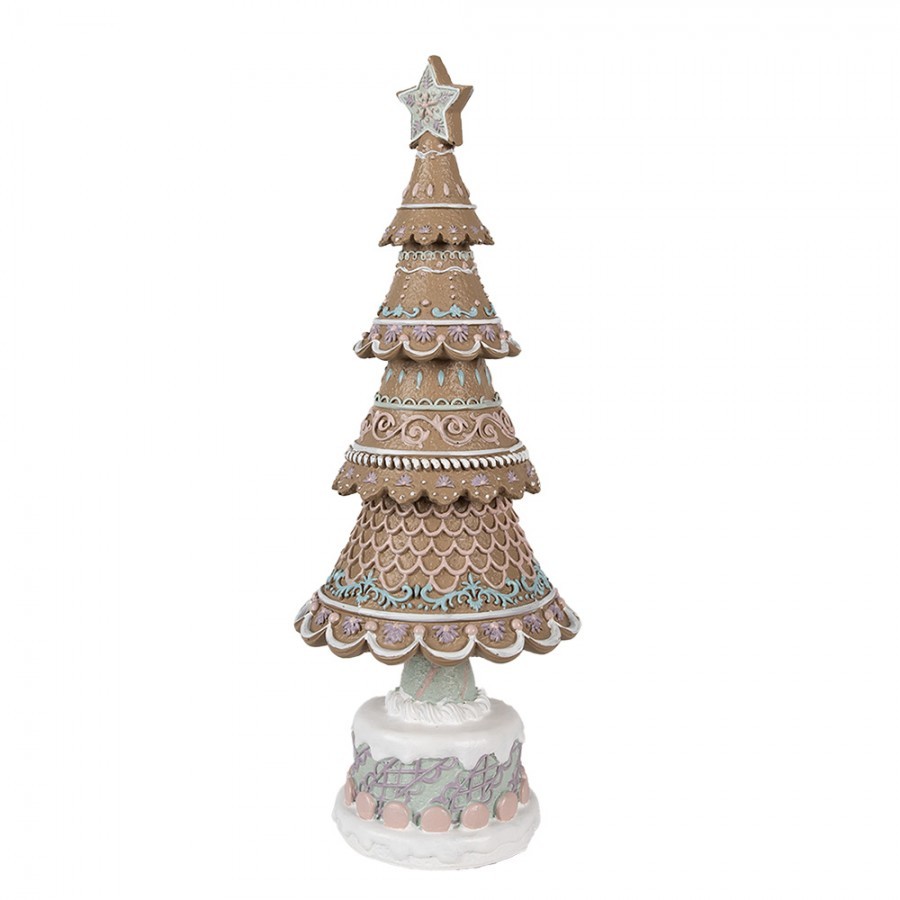 Dekorace vánoční perníkový stromek Gingerbread Tree - Ø 16*42 cm Clayre & Eef Dekorace vánoční perníkový stromek Gingerbread Tree - Ø 16*42 cm Clayre & Eef