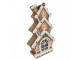 Vánoční perníková chaloupka s Led světýlky Gingerbread House - 24*11*41 cm Clayre & Eef