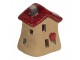 Dekorácia hnedý keramický domček - 7*6*8 cm Clayre & Eef