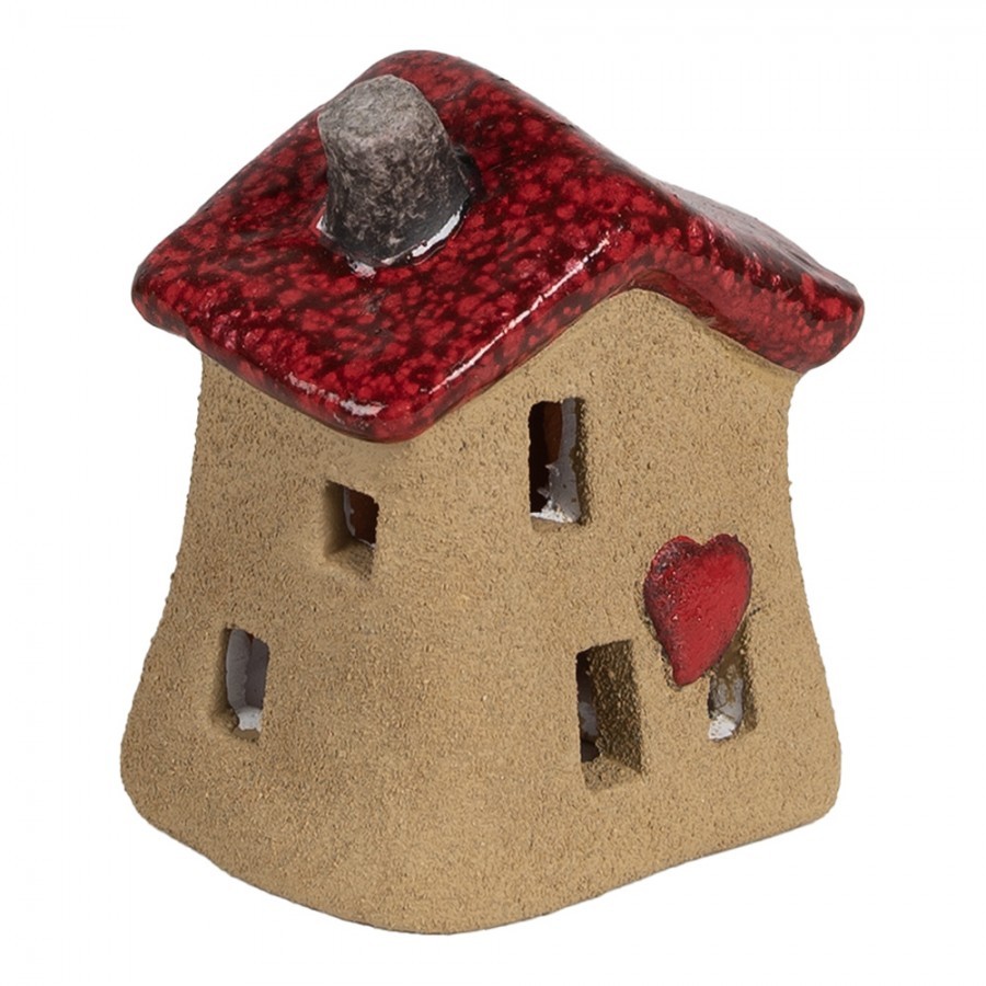 Dekorácia hnedý keramický domček - 7*6*8 cm Clayre & Eef Dekorácia hnedý keramický domček - 7*6*8 cm Clayre & Eef