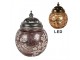 Růžová skleněná svítící LED lucerna s kvítky Balli - Ø 11*15 cm Clayre & Eef
