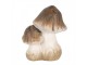 Béžovo-hnědá keramická dekorace houby Mushroom - 10*7*12 cm Clayre & Eef