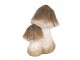 Béžovo-hnědá keramická dekorace houby Mushroom - 10*7*12 cm Clayre & Eef