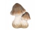 Béžovo-hnědá keramická dekorace houby Mushroom - 10*7*12 cm Clayre & Eef