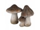 Béžovo-hnědá keramická dekorace houba Mushroom - Ø 11*12 cm Clayre & Eef