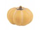 Žluooranžová keramická dekorace dýně Pumpkin - Ø 15*10 cm Clayre & Eef