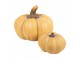 Žluooranžová keramická dekorace dýně Pumpkin - Ø 15*10 cm Clayre & Eef