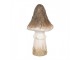 Béžovo-hnědá keramická dekorace houba Mushroom - Ø 12*22 cm Clayre & Eef
