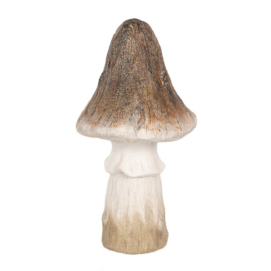 Béžovo-hnědá keramická dekorace houba Mushroom - Ø 12*22 cm