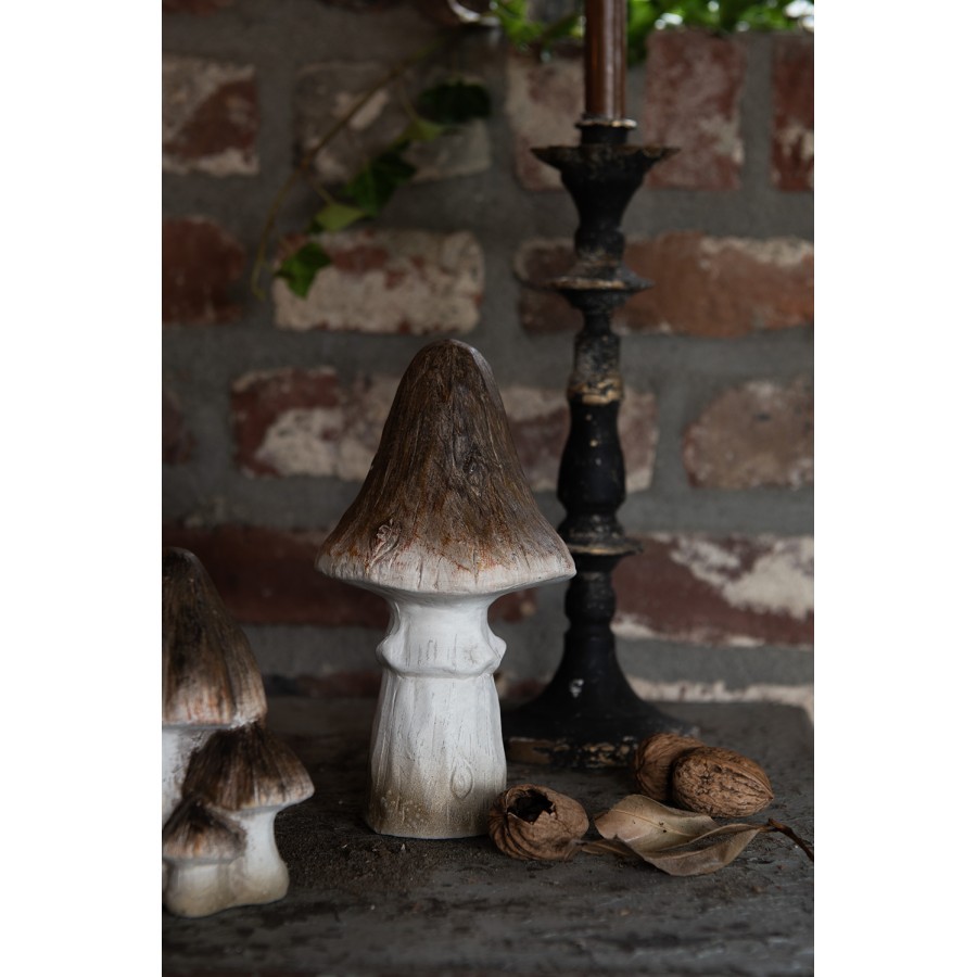Béžovo-hnědá keramická dekorace houba Mushroom - Ø 12*22 cm Clayre & Eef Béžovo-hnědá keramická dekorace houba Mushroom - Ø 12*22 cm Clayre & Eef