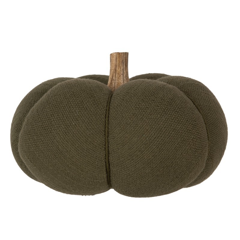 Zelená látková dekorace dýně Pumpkin - Ø 20*14 cm