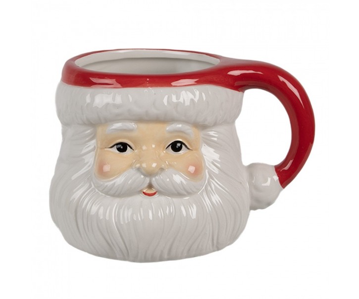 Keramický hrnek hlava Santa - 14*11*9 cm / 400 ml Clayre & Eef