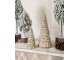 Béžová dekorace vánoční stromek Christmas Tree - Ø 13*30 cm Clayre & Eef