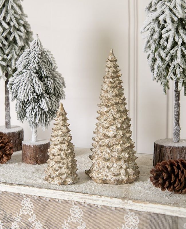 Béžová dekorace vánoční stromek Christmas Tree - Ø 13*30 cm Clayre & Eef Béžová dekorace vánoční stromek Christmas Tree - Ø 13*30 cm Clayre & Eef