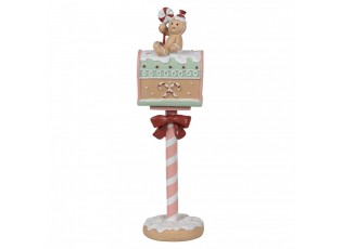 Vánoční dekorace schránka s perníčkem Gingerbread Mailbox Pastello - 11*10*36 cm