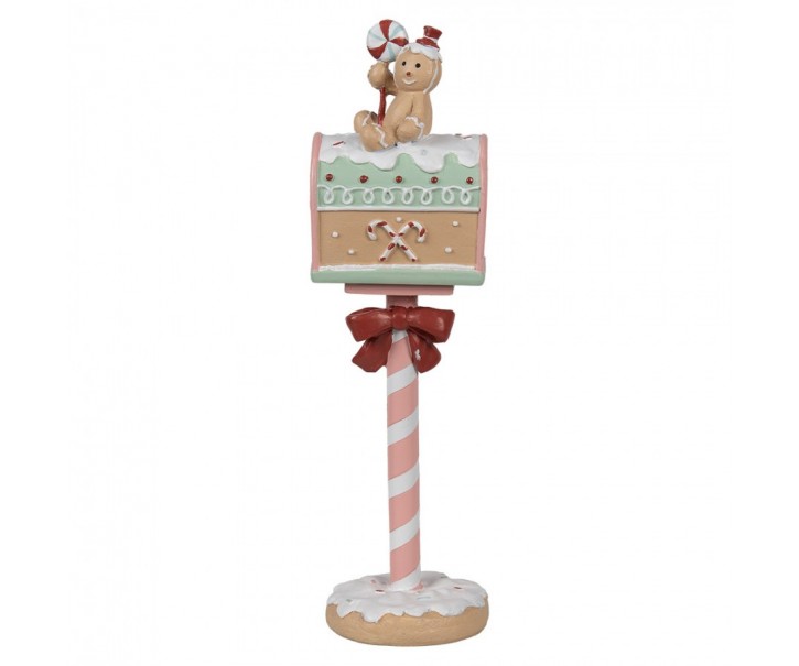 Vánoční dekorace schránka s perníčkem Gingerbread Mailbox - 11*10*36 cm Clayre & Eef