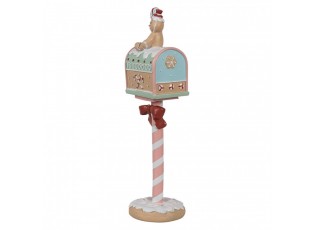 Vánoční dekorace schránka s perníčkem Gingerbread Mailbox Pastello - 11*10*36 cm