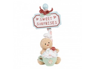 Vánoční dekorace Perníček Gingerbread Sweet Surprises Pastello - 13*10*25 cm