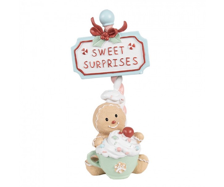 Vánoční dekorace Perníček Gingerbread Sweet Surprises - 13*10*25 cm Clayre & Eef