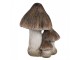 Béžovo-hnědá keramická dekorace houby Mushroom - 10*8*13 cm Clayre & Eef