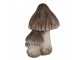 Béžovo-hnědá keramická dekorace houby Mushroom - 10*8*13 cm Clayre & Eef