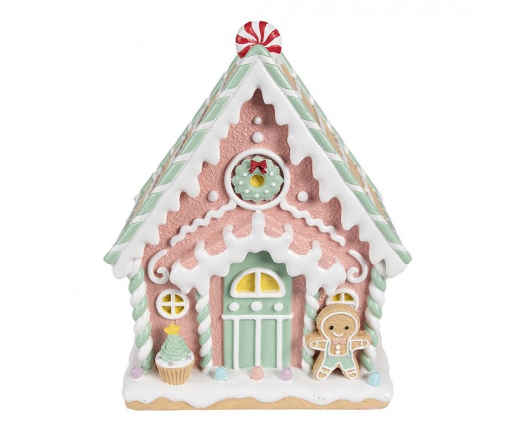 Barevná perníková chaloupka Gingerbread House - 20*16*25 cm Clayre & Eef