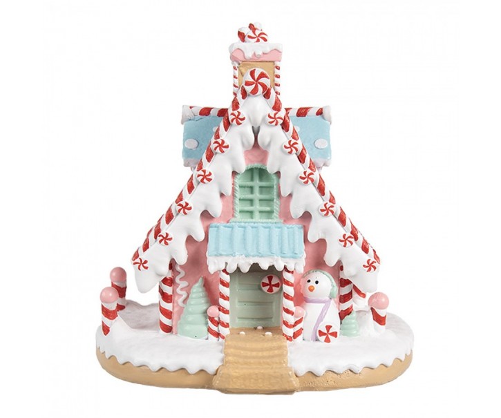 Barevná perníková chaloupka Gingerbread House - 16*13*15 cm Clayre & Eef