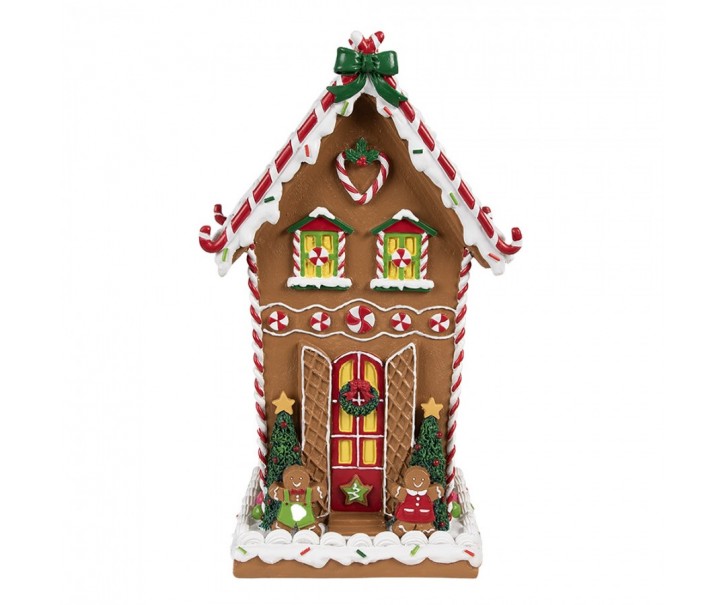 Hnědá perníková chaloupka Gingerbread House - 18*14*31 cm Clayre & Eef