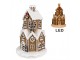 Hnědá svítící perníková chaloupka Gingerbread House - Ø 21*33 cm / 3*AAA Clayre & Eef