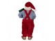 Vánoční dekorace taťka Santa Claus v bačkorkách a laclíkách - 13*10*27 cm Clayre & Eef