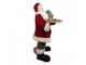 Vánoční dekorace socha Santa Claus s podnosem a dárkem - 56*50*91 cm Clayre & Eef