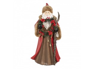 Veliká vánoční dekorace Santa Claus v plášti a Led světýlky - 65*49*122 cm