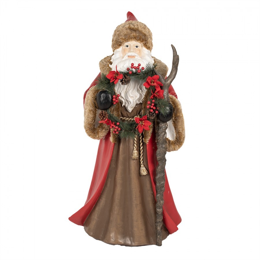 Veliká vánoční dekorace Santa Claus v plášti - 65*49*122 cm