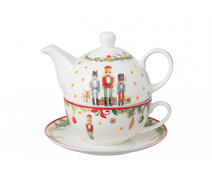 Tea for One s Louskáčky Chris Nutc v dárkové krabičce - 16*14*13 cm / 420 ml J-Line by Jolipa
